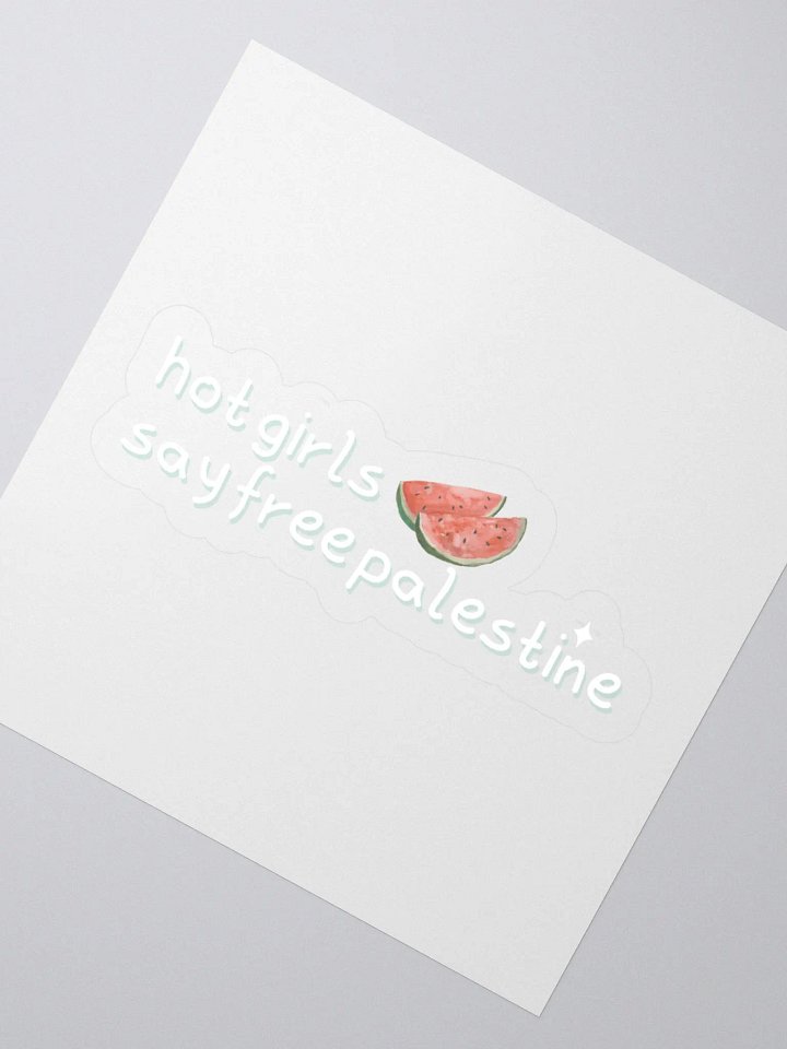 hot girls say free palestine sticker product image (2)