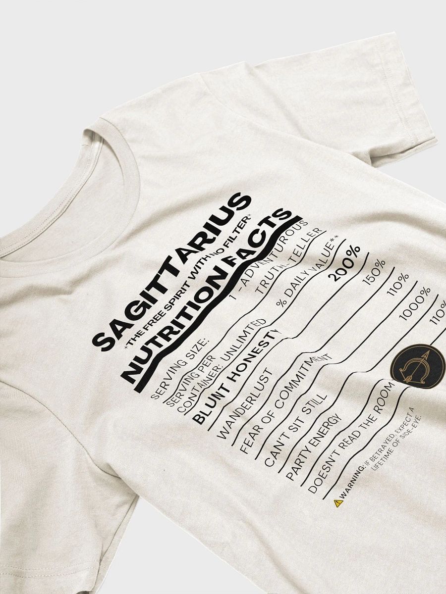 SAGITTARIUS Nutrition Facts T-Shirt product image (5)