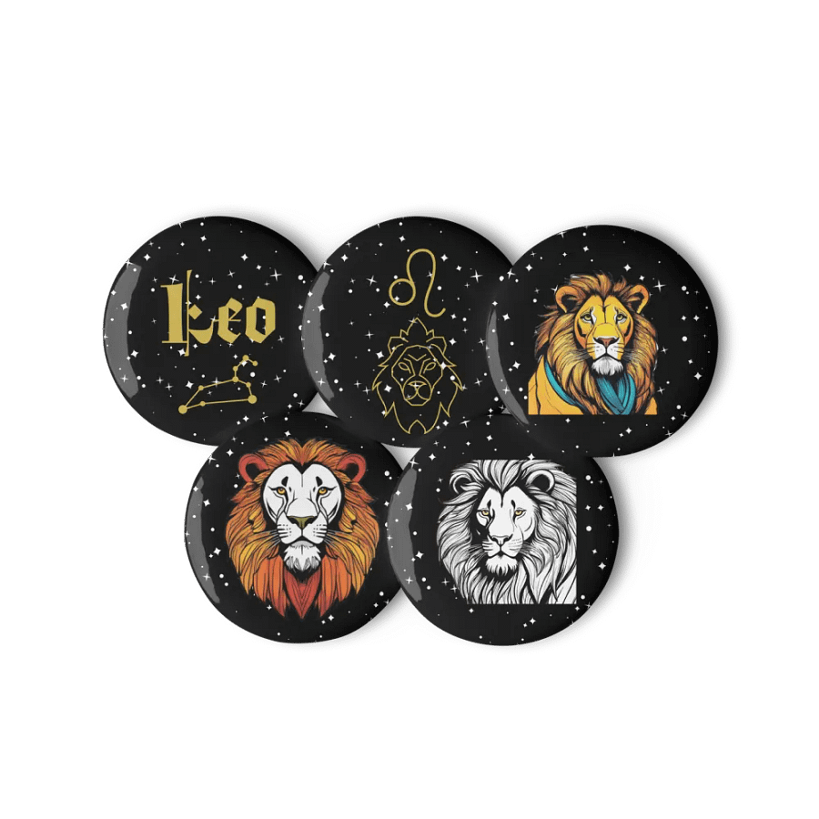 Cosmic Lion Pin Buttons Set product image (6)