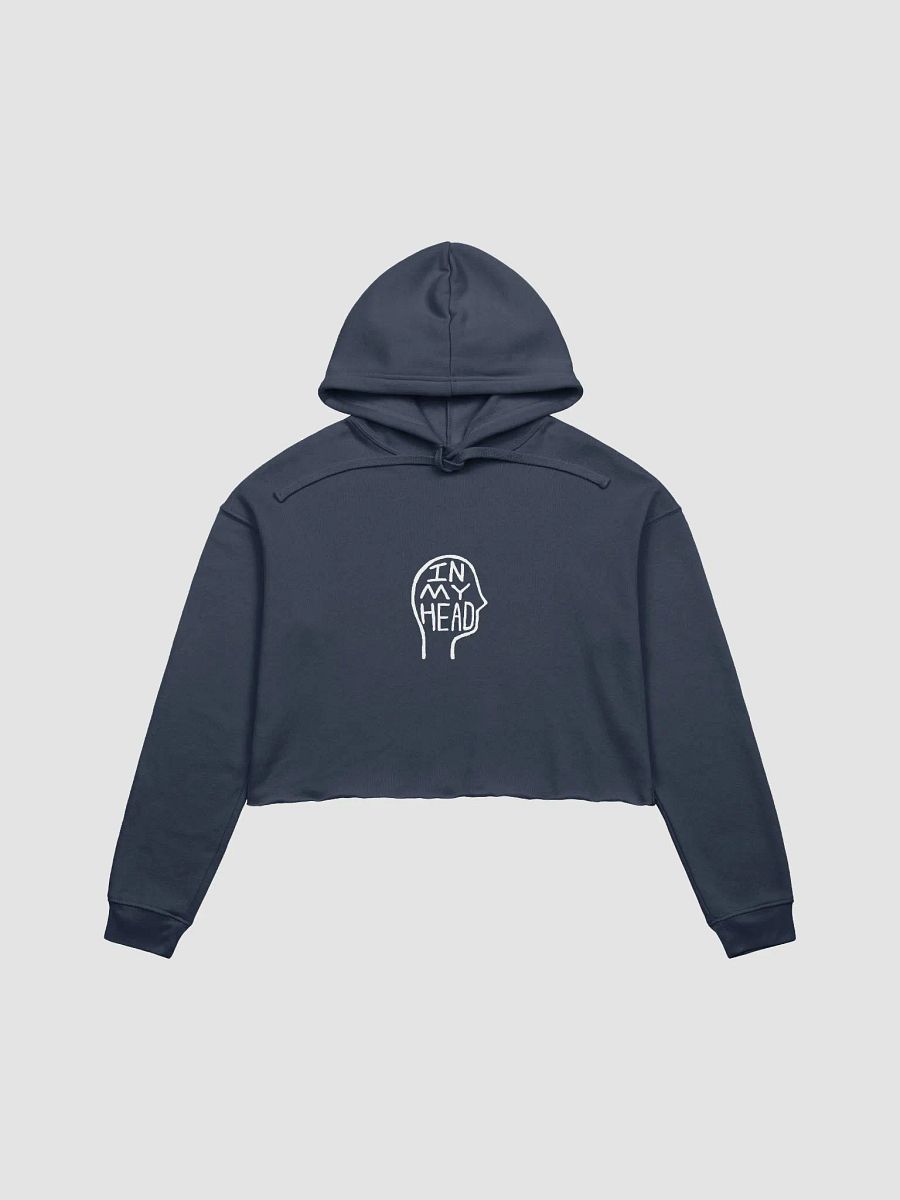 In My Head (white design) fleece cropped hoodie product image (18)