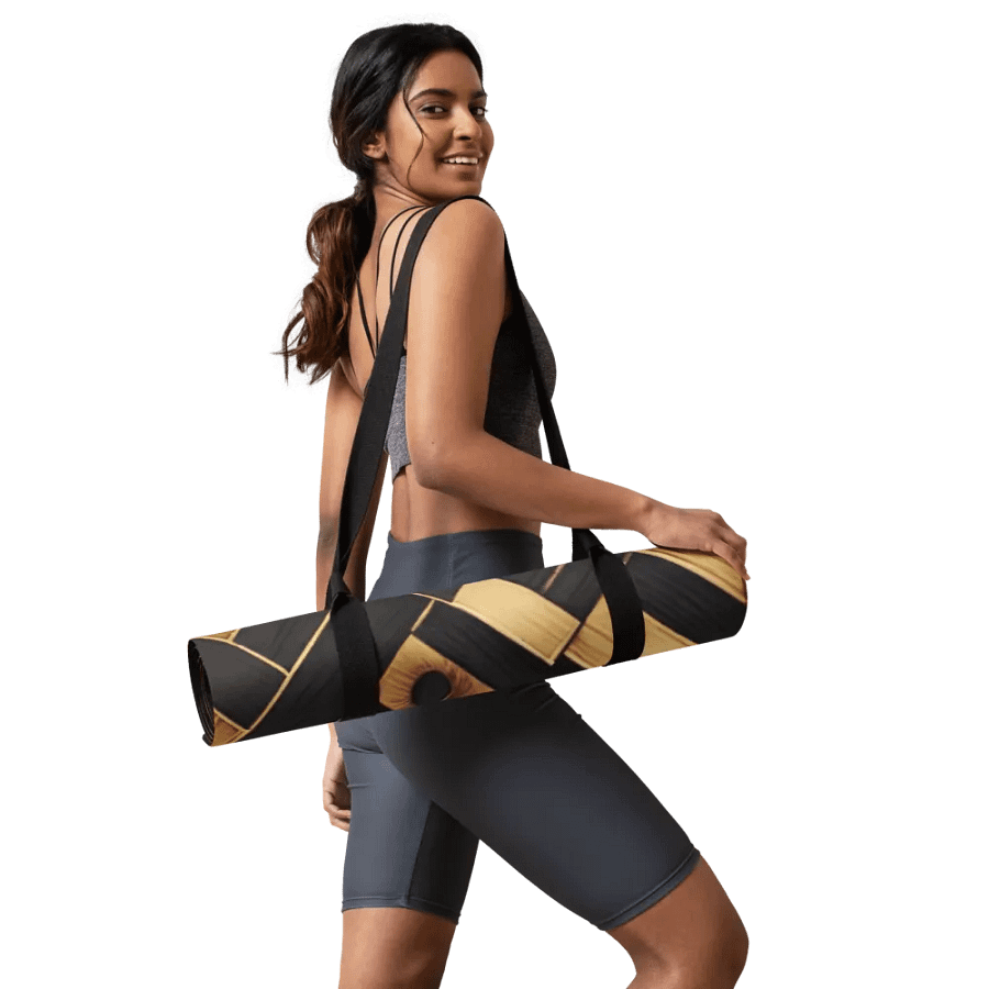 Bamboo and Ebony Grain Yoga Mat product image (9)