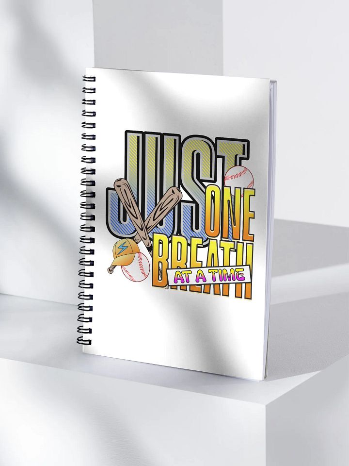 Just One Breath At A Time Baseball Easy Spiral Notebook product image (1)
