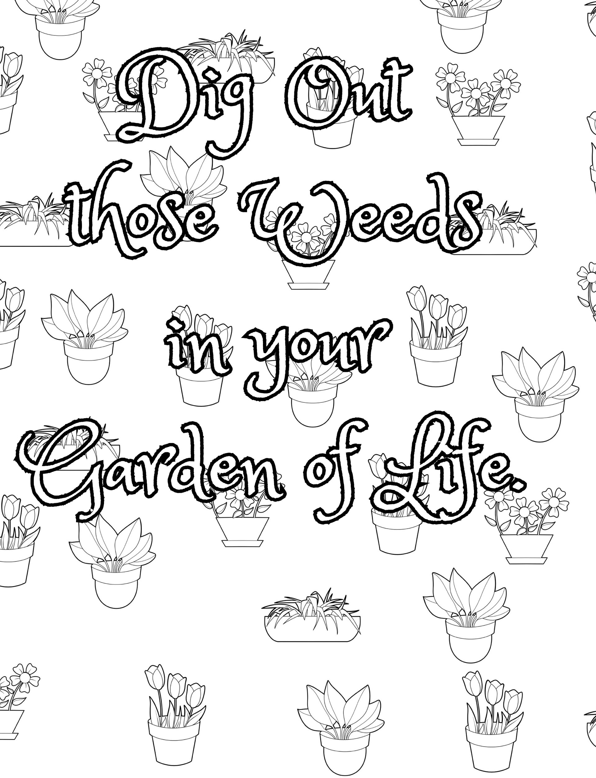 Spring Has Sprung 60 Page Coloring Book for Adults-Flower and Insect Themed Backgrounds with Quotes product image (5)