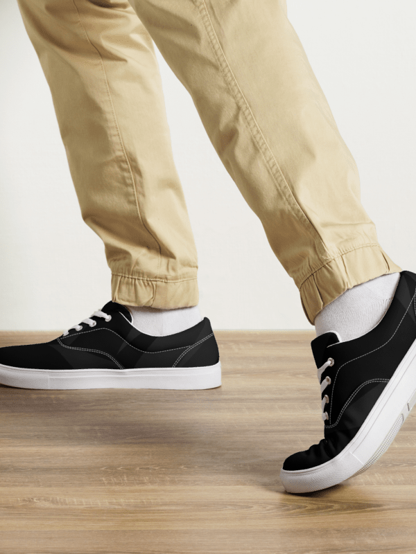 Men's Lace-Up Black Abstract Shoes product image (5)