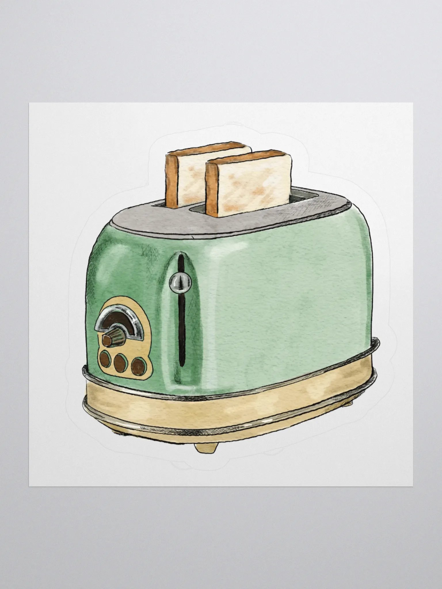 Retro Toster Vintage stiker product image (1)
