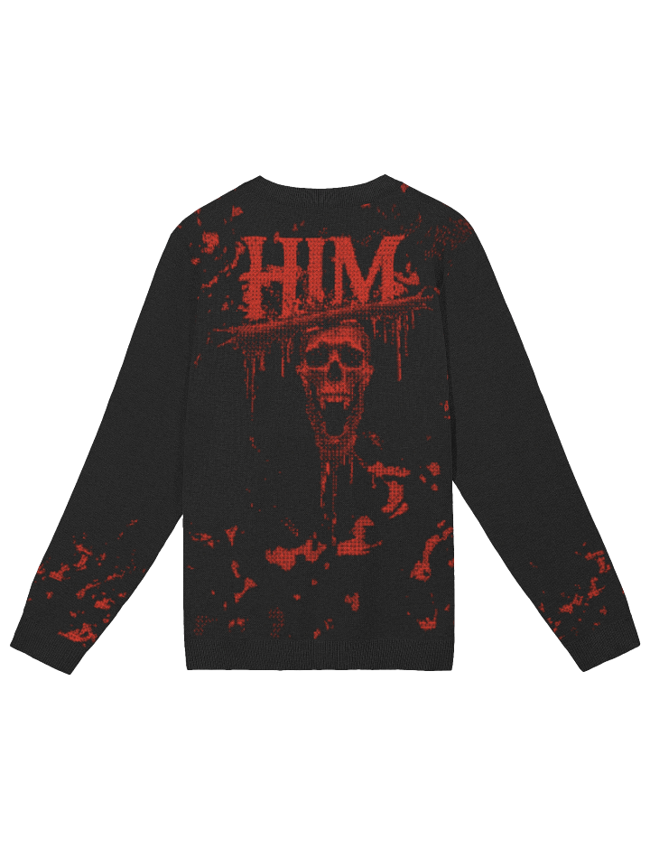 Dark Abstract Knitted Crewneck Sweater product image (10)