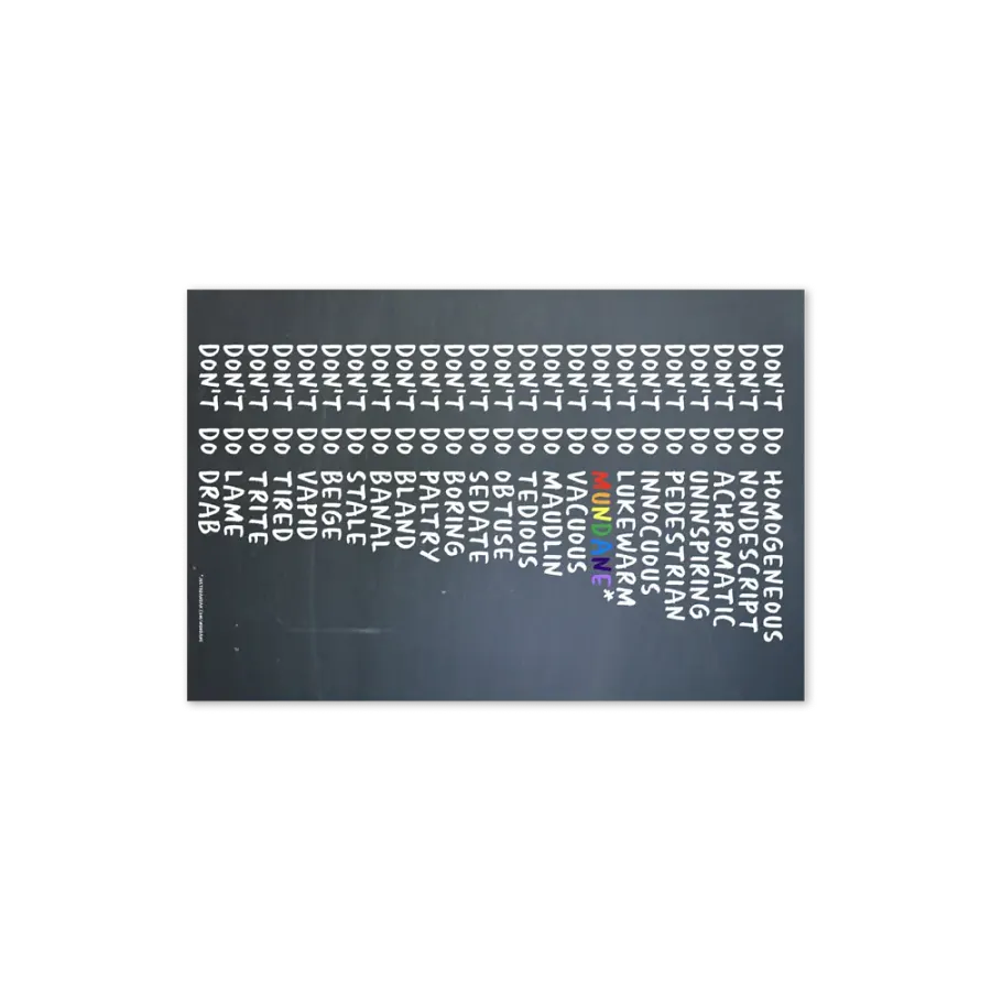 Mundane Series Greeting Card - justadandak.com [don't do / colour / portrait] product image (4)