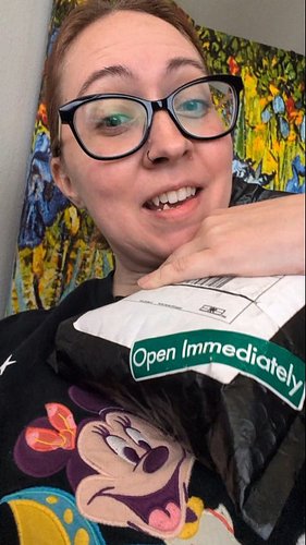 What is going on 🔒😭 @mortyapp sent us this package that said OPEN IMMEDIATELY and I had to obviously, because I'm a rule foll...