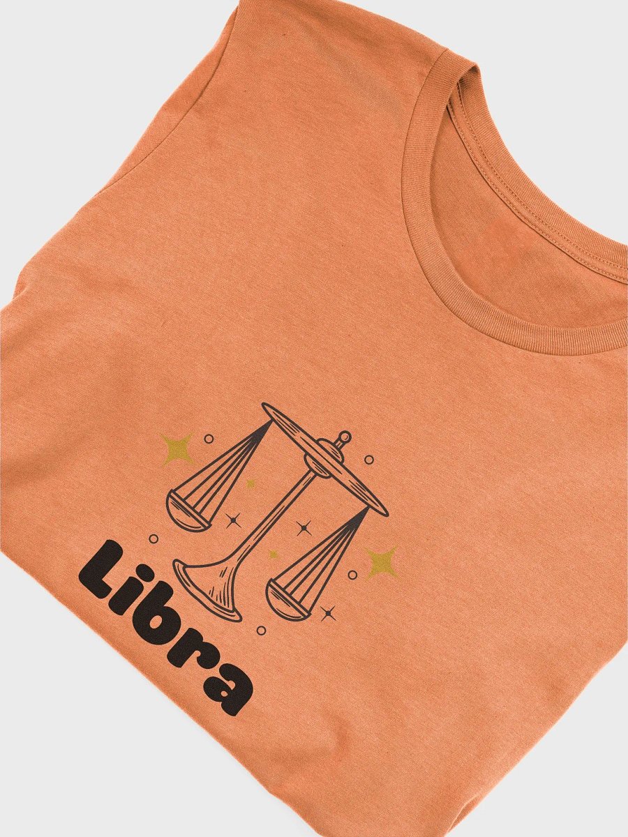 Libra Scales T-shirt - Black Writing product image (3)
