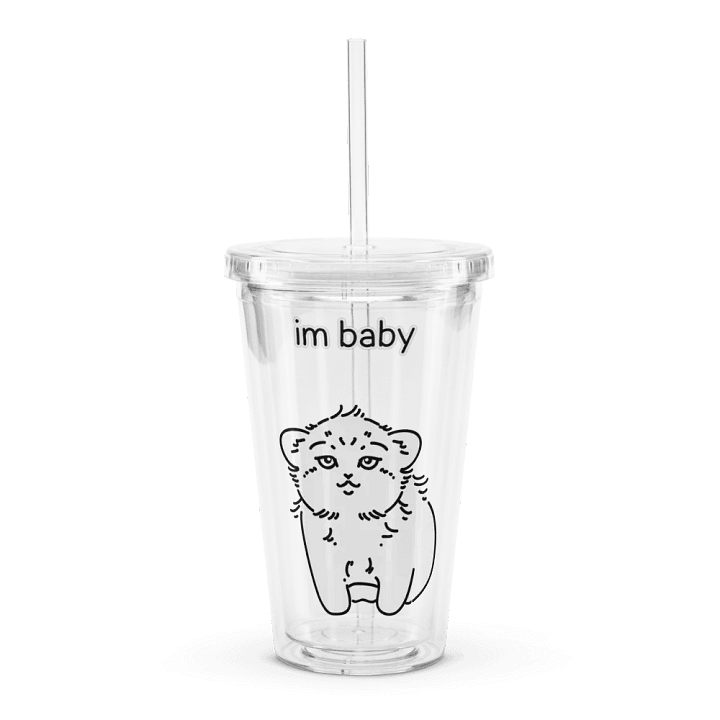 I'm Baby Manul - Transparent Cup & Straw product image (1)