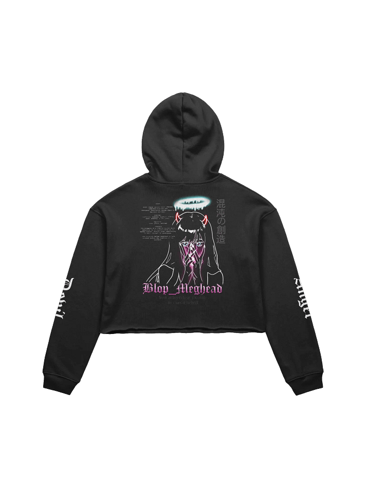 Creation of Chaos Fleeced Crop Hoodie - White Print product image (12)