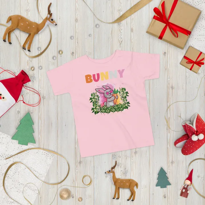 Bunny Cute Funny Colorful Bella+ Canvas Toddler T-Shirt – Best Gift for Boys and Girls product image (2)