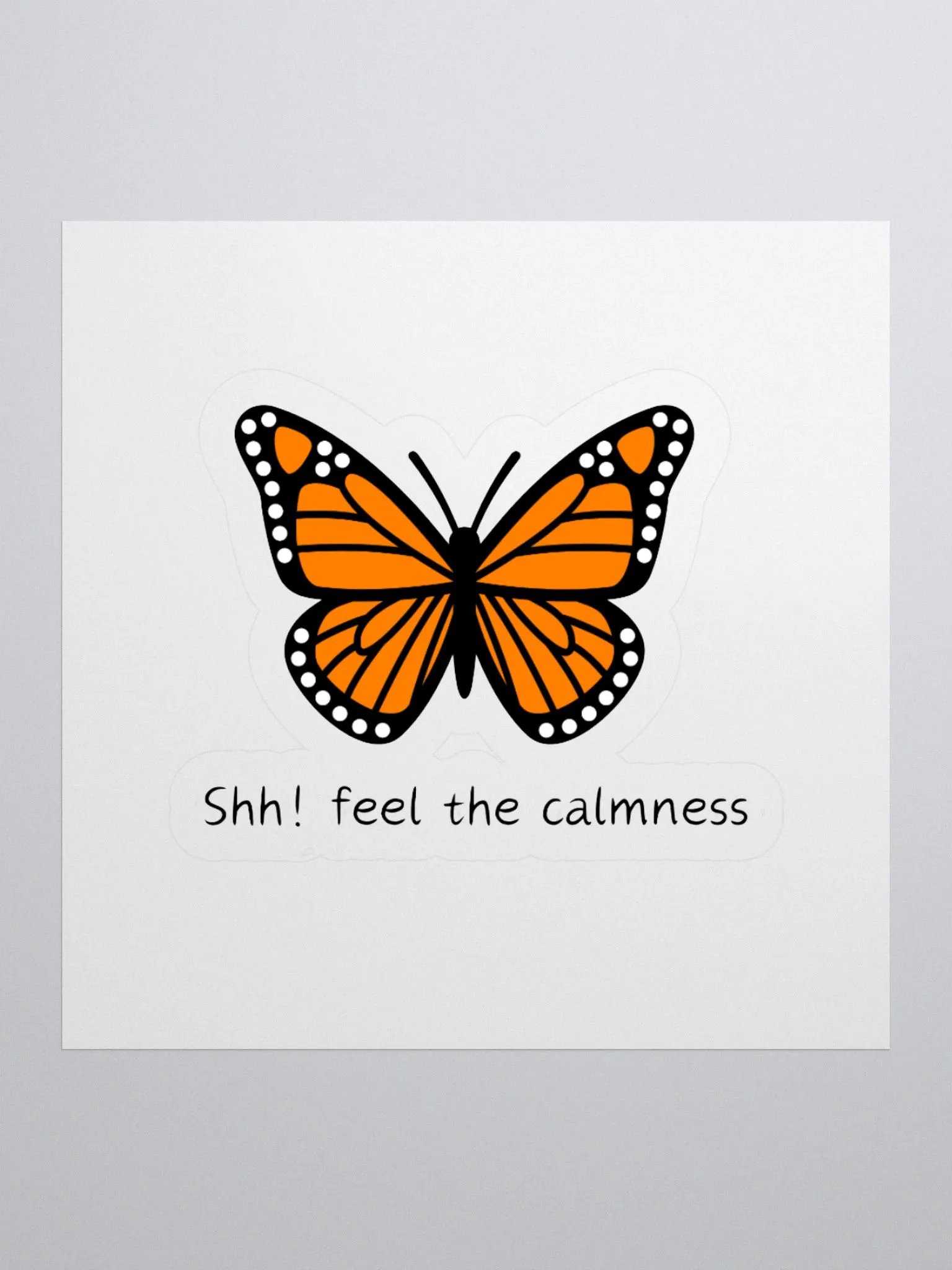 Calm Butterfly Kiss Cut Sticker 004 product image (3)