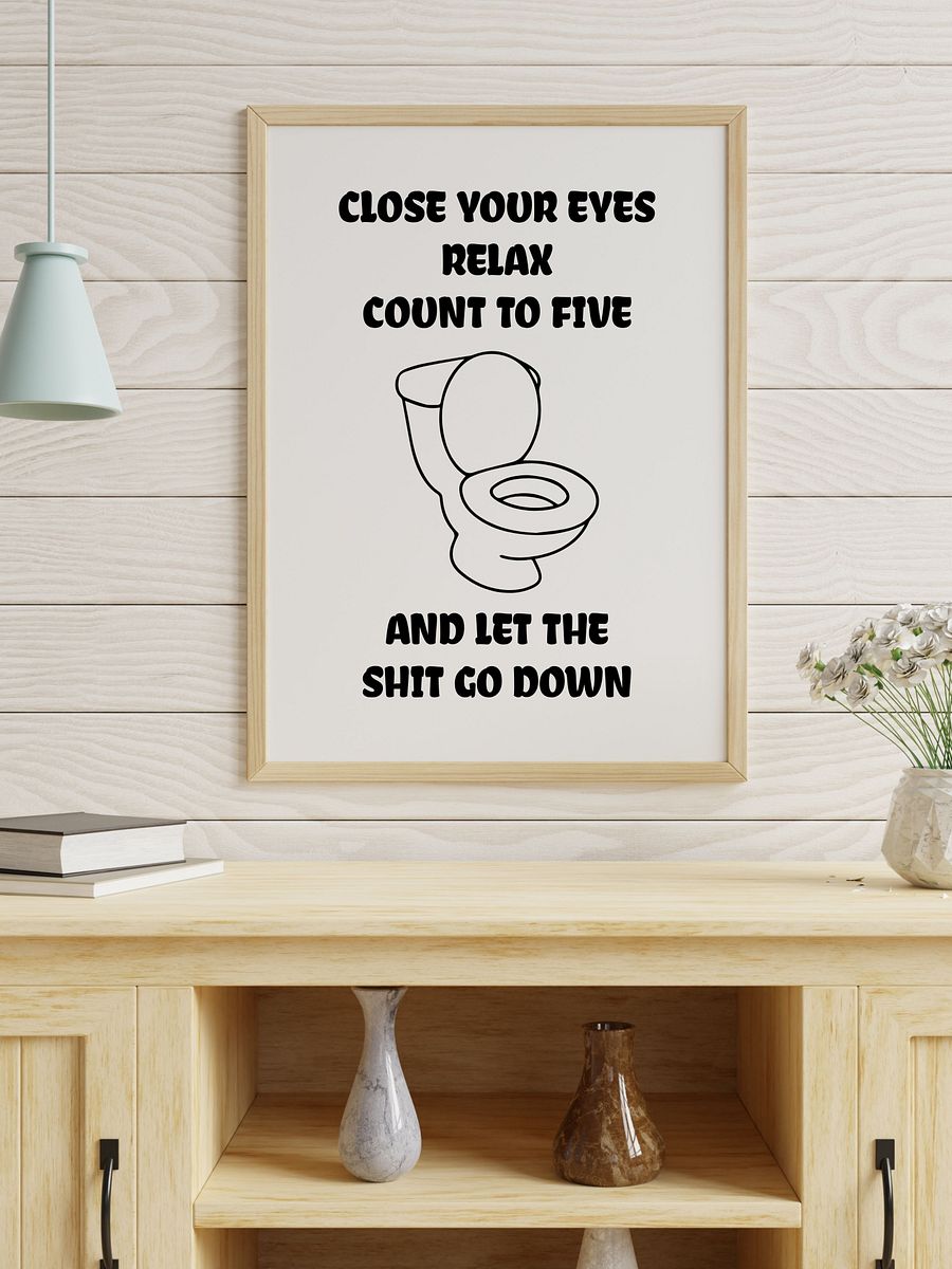 Toilet Humour Sign Bathroom Downloadable Wall Art product image (4)