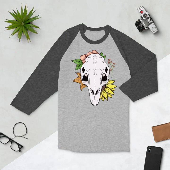 Capy Skull Raglan Tee product image (6)