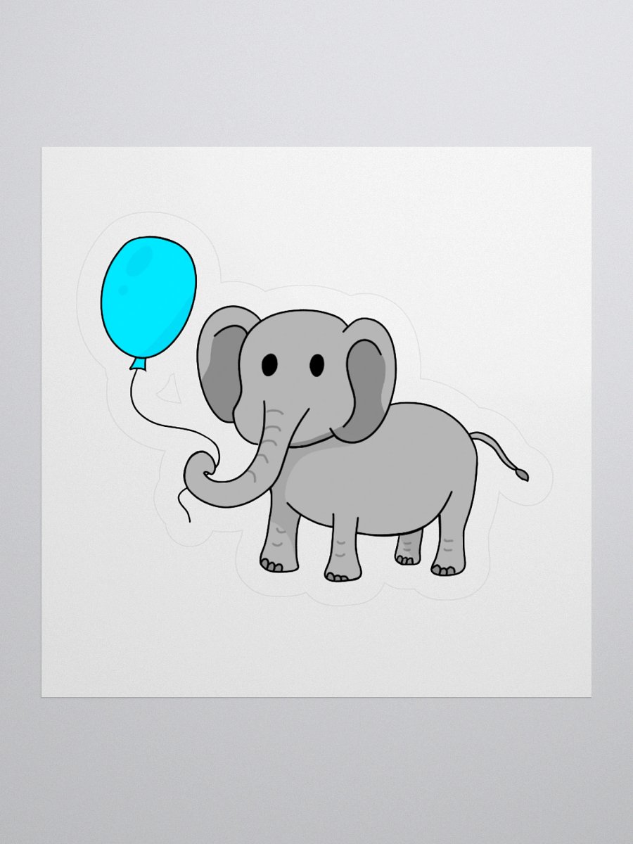 Elephant Holding Balloon Sticker product image (1)