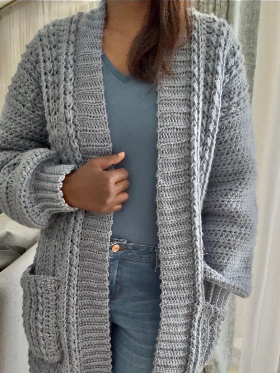 Crochet Warm and Cozy Winter Cardigan Written Pattern product image (3)