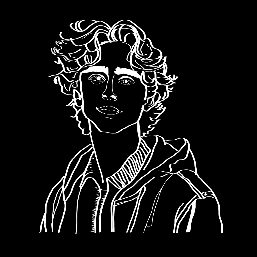 Black and White Custom Line Drawing product image (6)