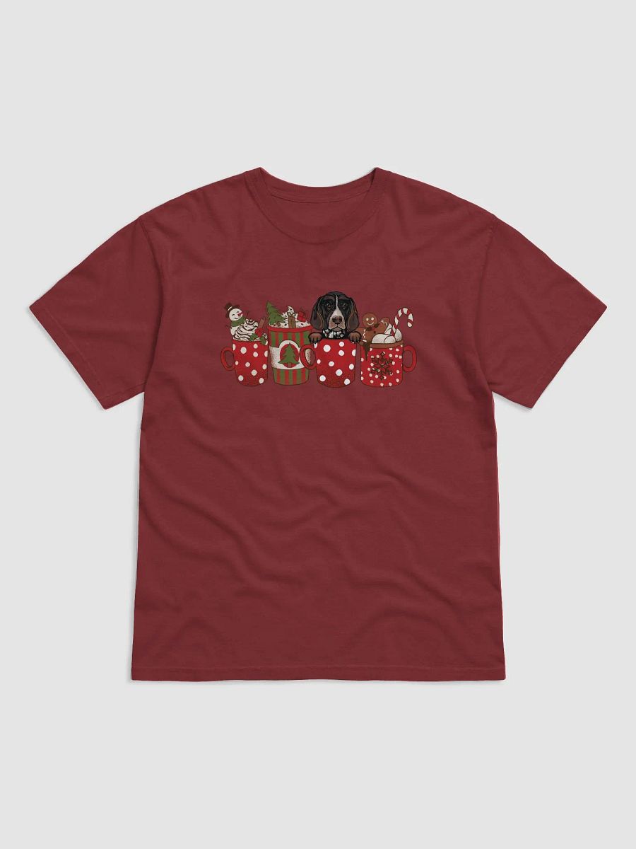 Cute German Shorthaired Pointer in a Christmas Cup T-Shirt | Funny Christmas GSP Pup in a Cup product image (4)