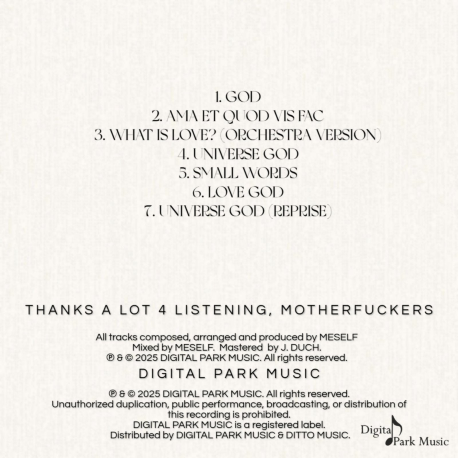 LOVE GOD (MESELF) product image (2)