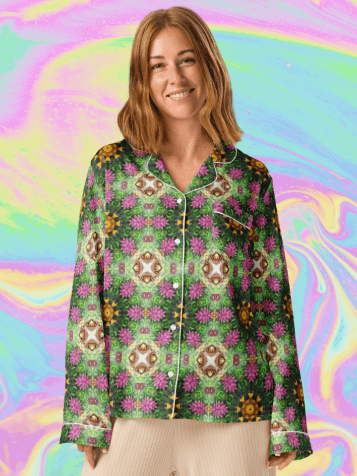 Floral Kaleidoscopic Long Sleeve Pyjama Top product image (1)