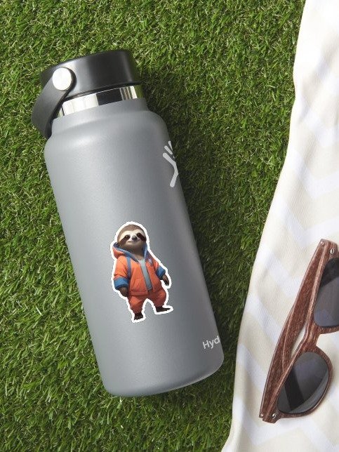 Friendly Sloth kiss-cut Sticker product image (2)