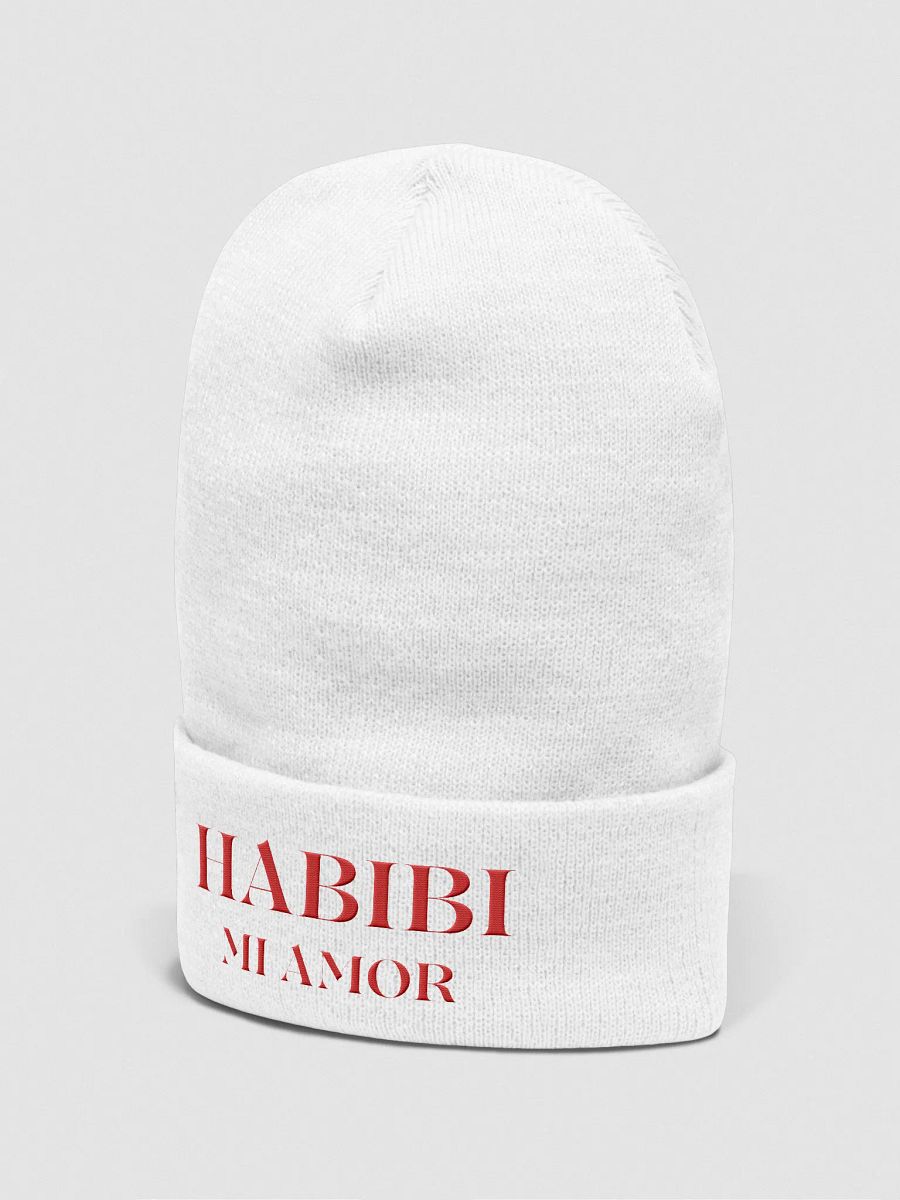 Habibi Mi Amor Cuffed Beanie Hat Red product image (3)