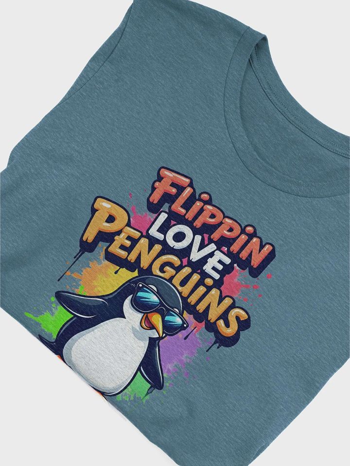 Flippin Love Penguins T-Shirt, Funny Penguin Graphic Tee, Cool Penguin Lover Shirt, Cute Cartoon Animal T-Shirt, Gift for Penguin Fans product image (7)