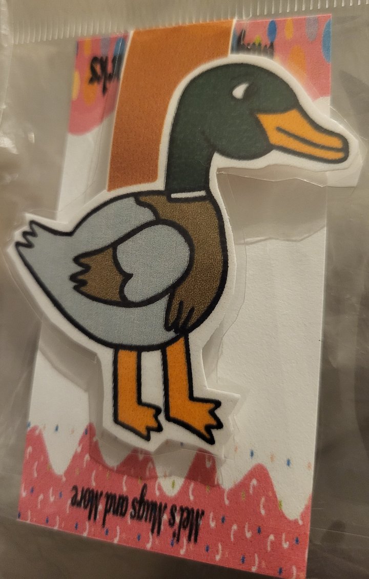 Cute Cartoon Malard Duck Magnetic Laminated Bookmark for Bird Lovers product image (1)