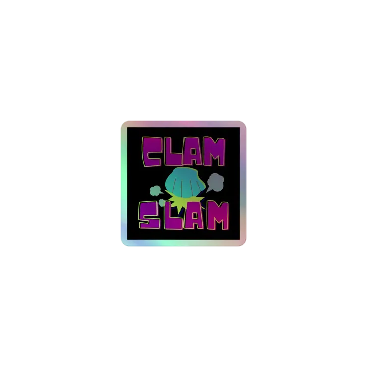 Clam Slam Sticker Holographic product image (1)