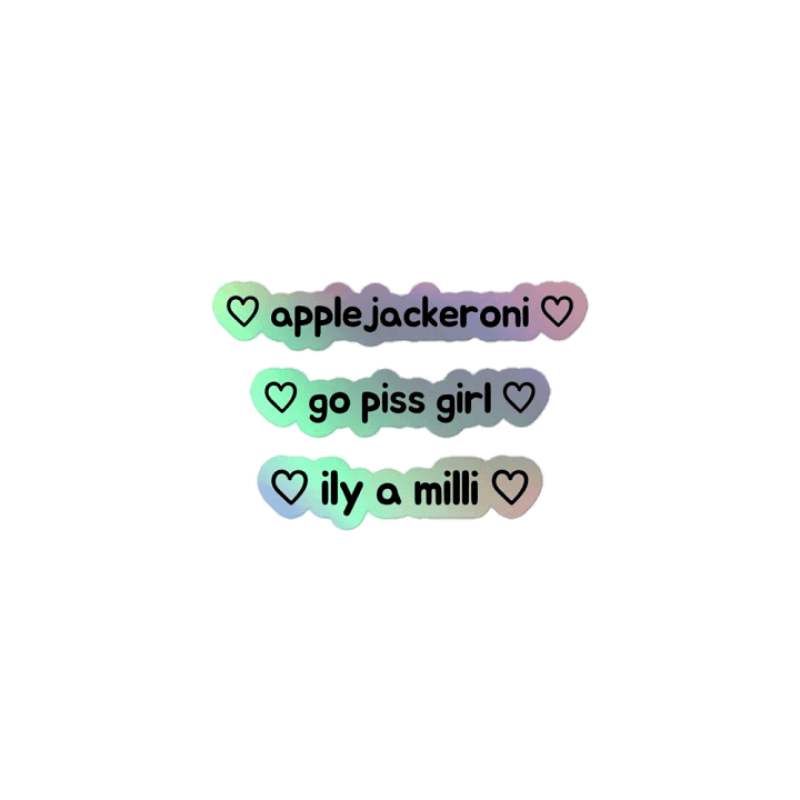 holographic applejackeroni stickers product image (1)