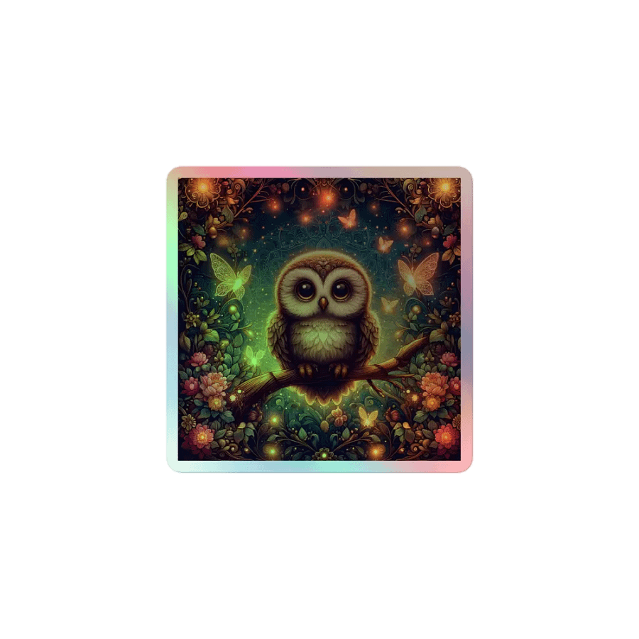Whimsical Owl Holographic Sticker Set product image (1)
