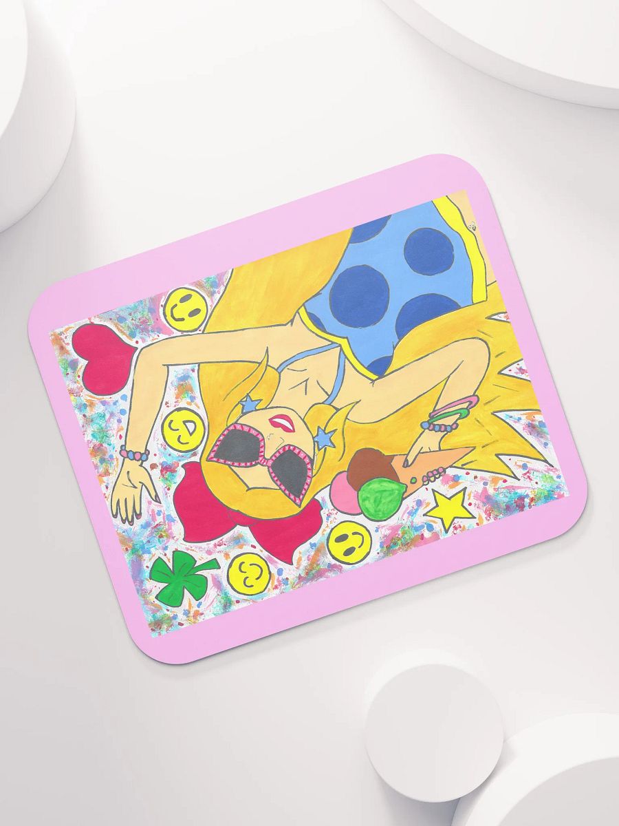 Girl with the ice cream - (art by Dina R.) - tempera painting picture - Classic Mouse Pad product image (7)