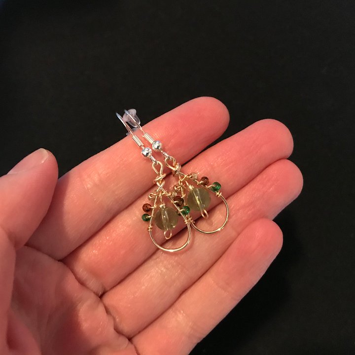 Green Small Drop Earrings product image (1)