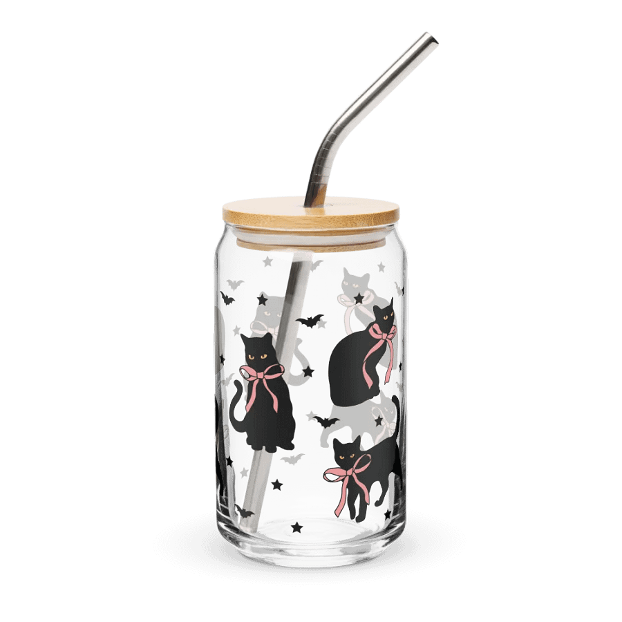 Coquette Black Cat Can-Shaped Glass (16oz) product image (3)