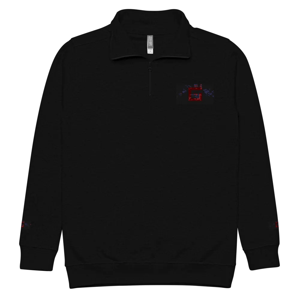 Abstract Red Structure Unisex Fleece Pullover product image (4)