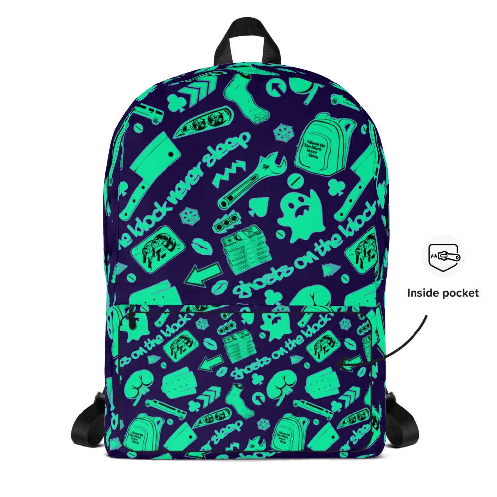 A8M - Ghosts On The Block Never Sleep Bookbag (Neon February) product image (4)