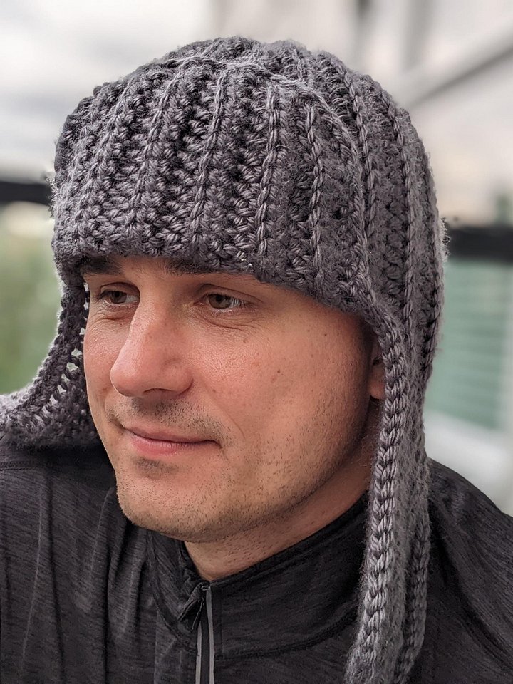 Crochet Trapper Hat Pattern for Men & Women (Unisex) product image (2)