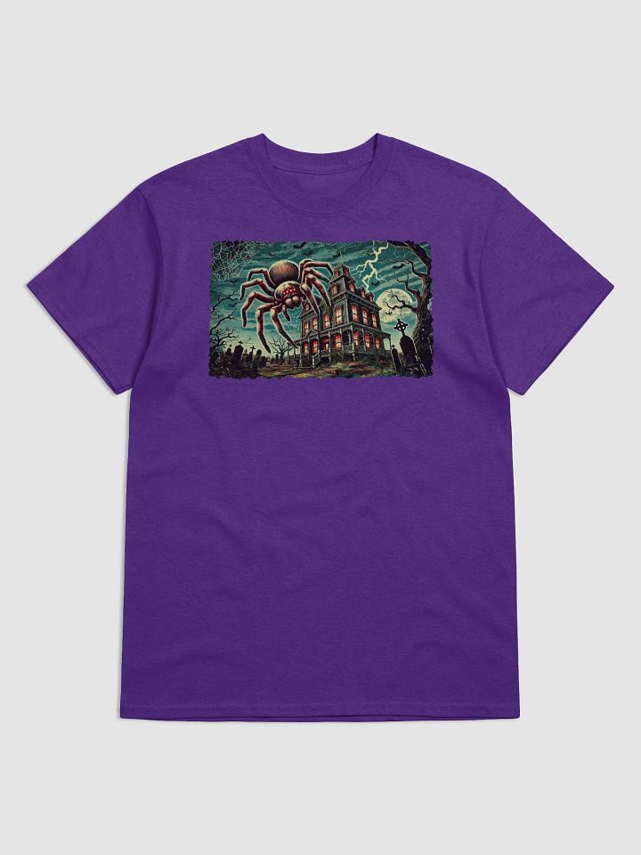 Giant Spider on Haunted House Adult Unisex T-Shirt product image (32)