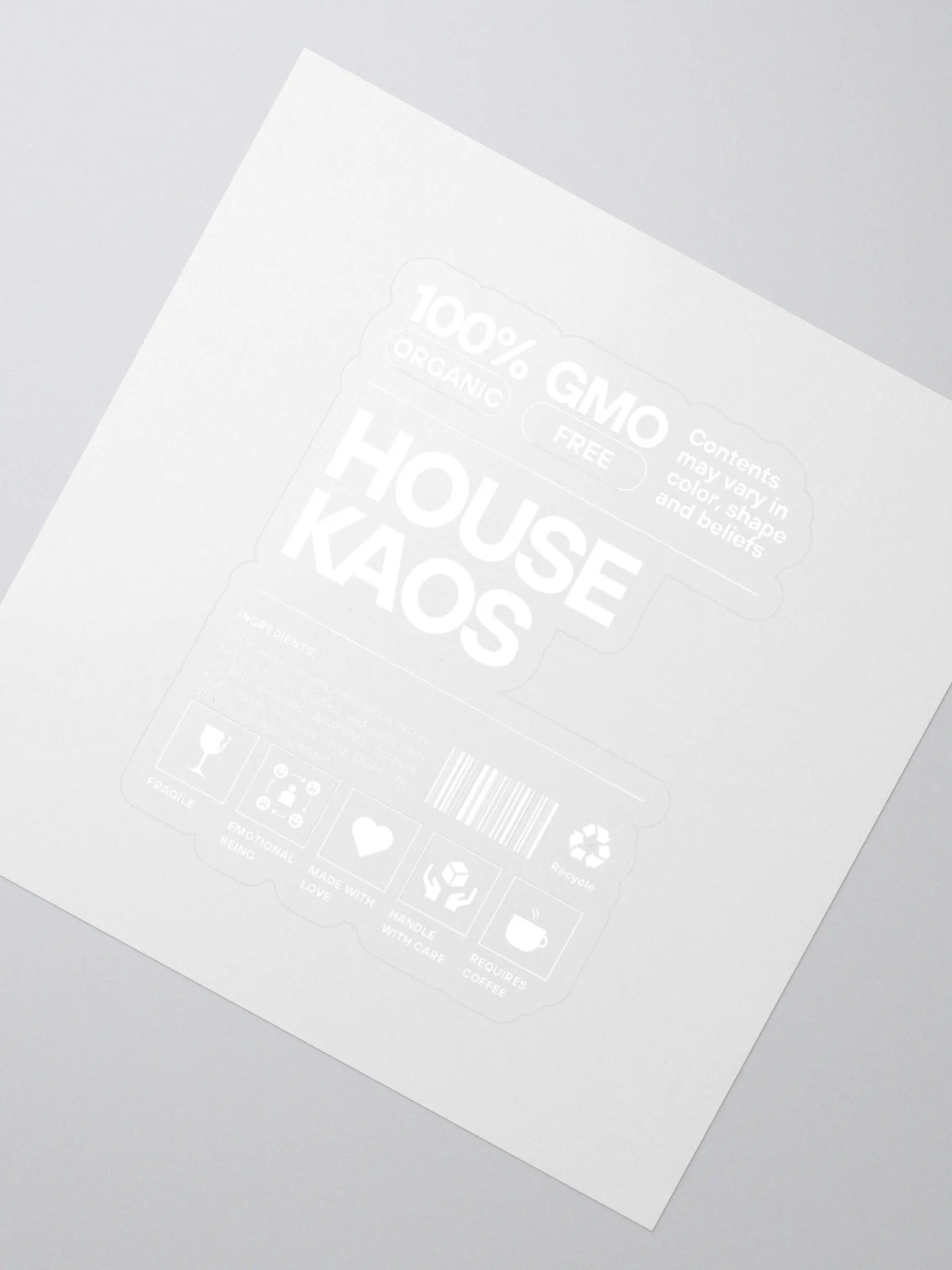 Organic House Kaos Stickers product image (2)