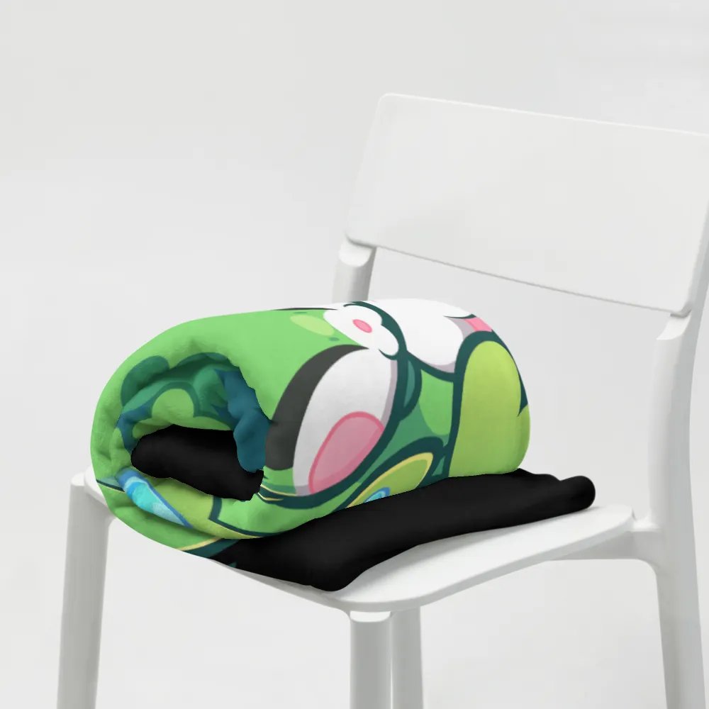 Sleeping Chloe • Throw Blanket (Black) product image (8)