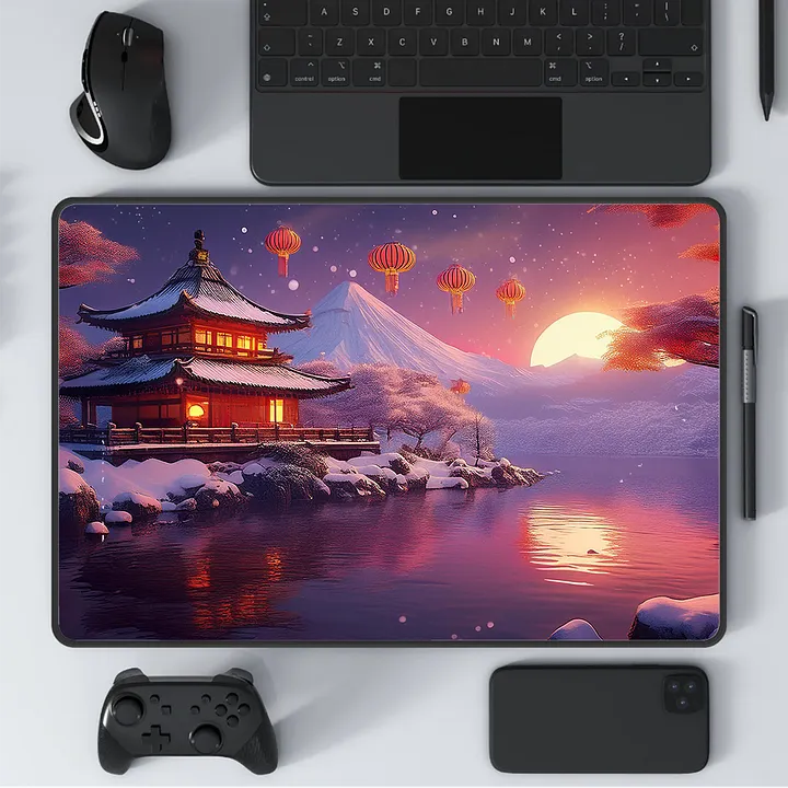Winter Lanters Large Mouse Pad (12 x 18) product image (1)