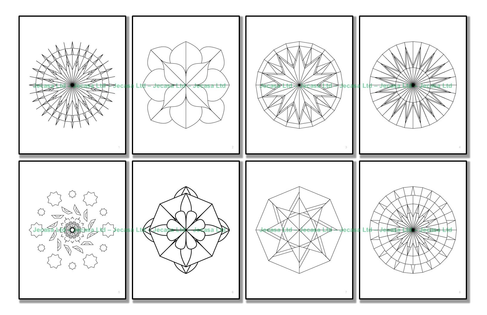 100 Geometric Mandala Coloring Pages | PDF | Digital File | Series GM2025 Vol. 11 product image (3)