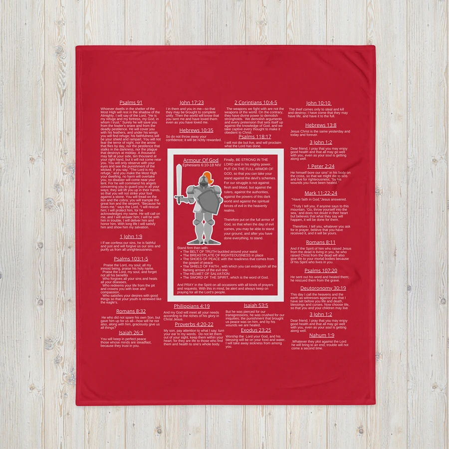 Armour Of God Red And White Prayer Blanket product image (8)