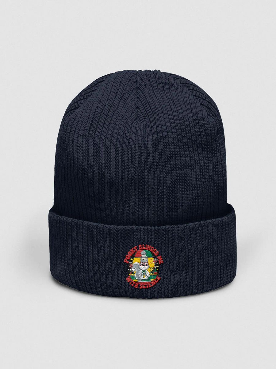 Organic COtton Embroidered Scientific Squirrel Organic Beanie product image (1)