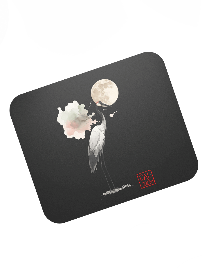 Moonlit Crane Mouse Pad product image (2)