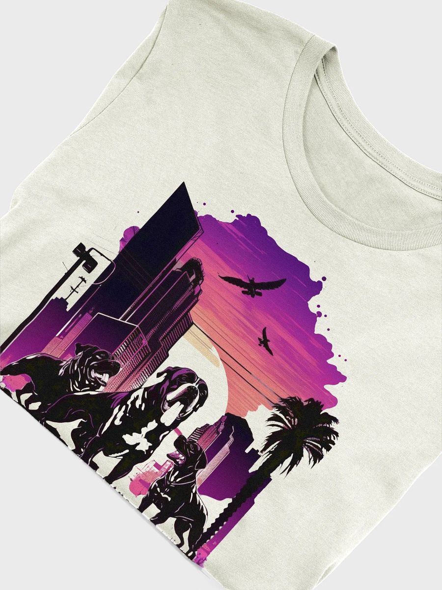 Purple Retro Three Big Dogs Regular Fit T-shirt product image (4)