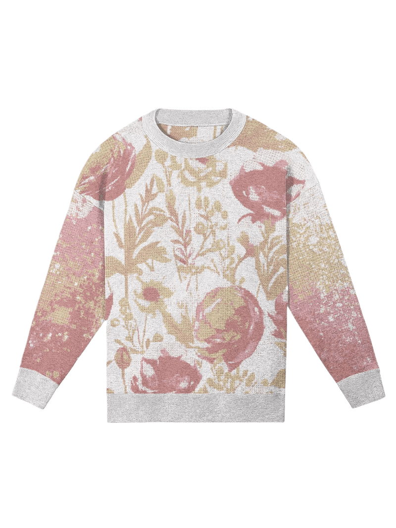 Floral Glitter Sweater