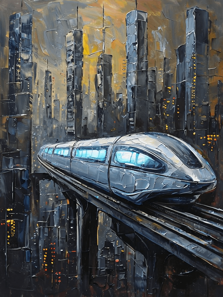 Futuristic Cityscape Framed Poster product image (1)
