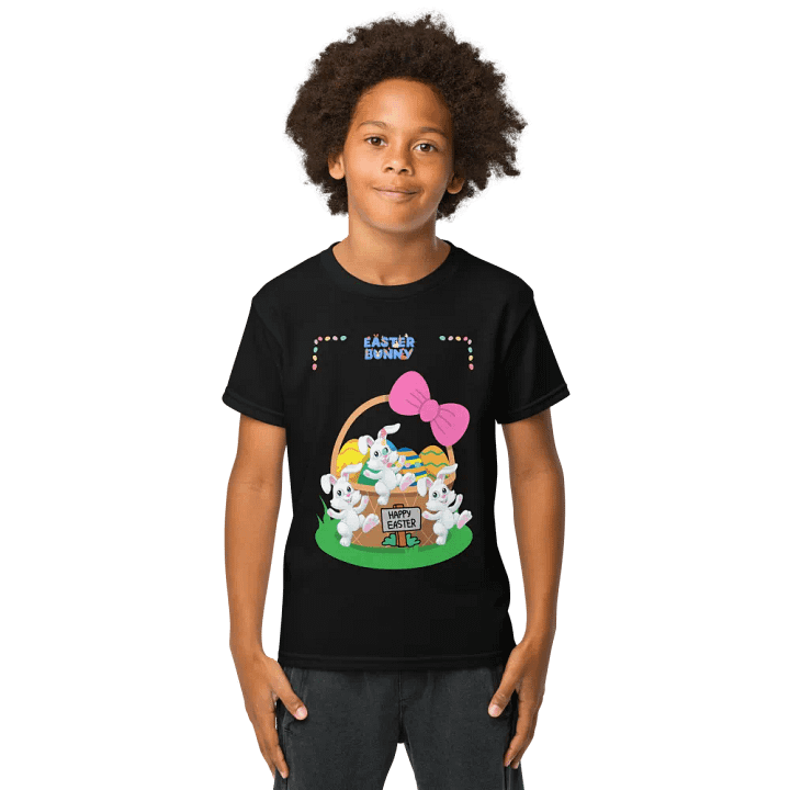 Easter Bunny Eggs in a Basket Bonanza Youth Sports Tee product image (1)
